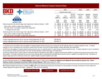National Medicare Hospice Payment Rates