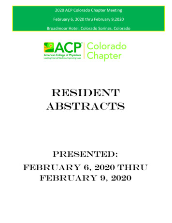 Resident Abstracts - ACP Online