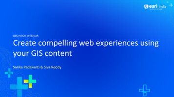 GEOVISION WEBINAR Create Compelling Web . - Esri India