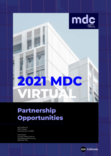 2021 MDC VIRTUAL - Montereydesignconference 