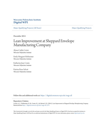 Lean Improvement At Sheppard Envelope Manufacturing 