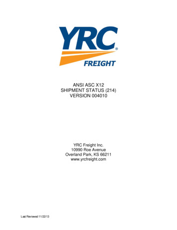 ANSI ASC X12 SHIPMENT STATUS (214) VERSION 004010