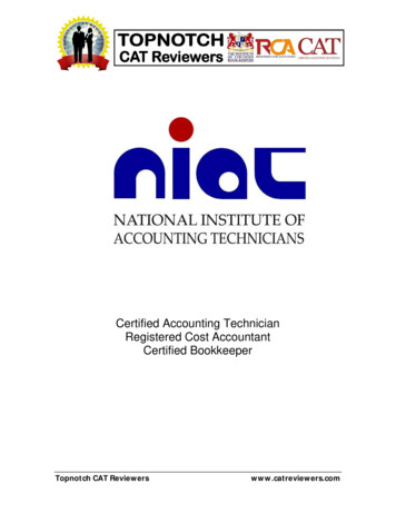 Certified Accounting Technician Registered Cost 