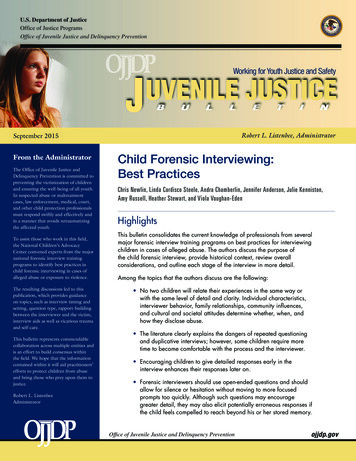Child Forensic Interviewing: Best Practices