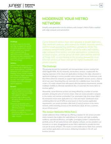 Modernize Your Metro Network