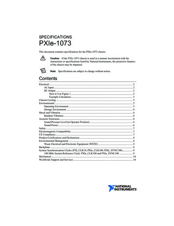 PXIe-1073 Specifications - National Instruments