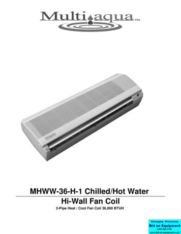 MHWW-36-H-1 Chilled/Hot Water Hi-Wall Fan Coil