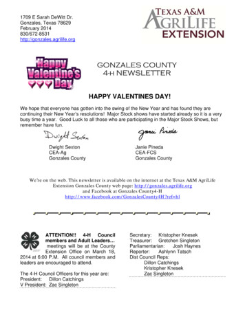 GONZALES COUNTY 4-h NEWSLETTER