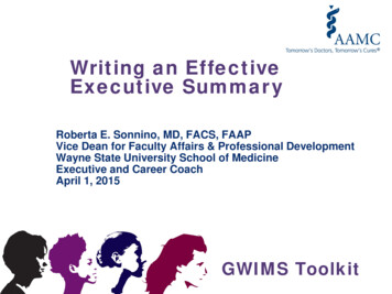 Writing An Effective Executive Summary - AAMC