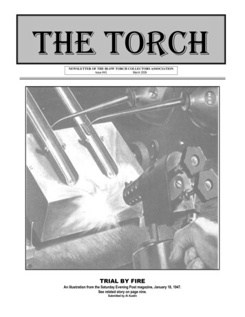 NEWSLETTER OF THE BLOW TORCH COLLECTORS 