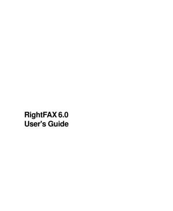 RightFAX 6.0 User's Guide
