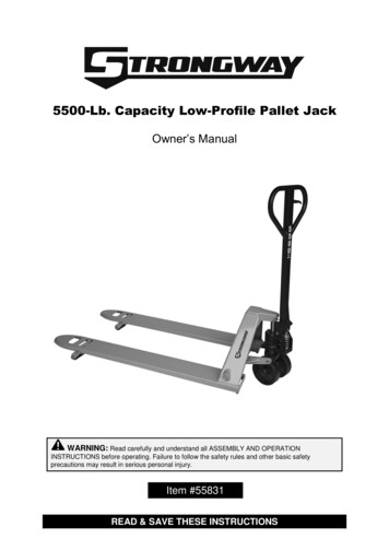 5500-Lb. Capacity Low-Profile Pallet Jack