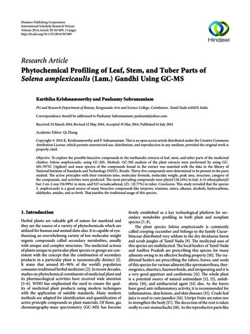 Research Article Phytochemical Profiling Of Leaf, Stem .