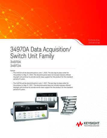34970A Data Acquisition/Switch Unit Family