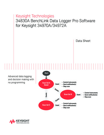 Keysight Technologies 34830A BenchLink Data Logger Pro .