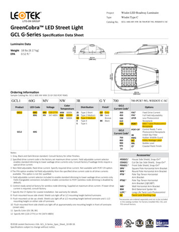 GreenCobra LED Street Light GCL G-Series Specification .