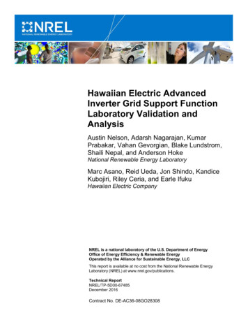 Hawaiian Electric Advanced Inverter Grid Support Function .