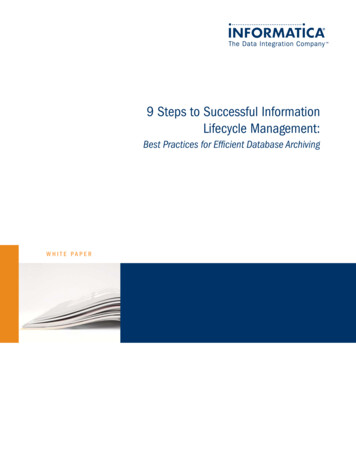 9 Steps To Successful Information Lifecycle Management