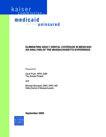 Eliminating Adult Dental Coverage In Medicaid: An Analysis .