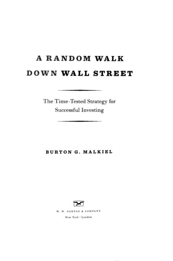 A RANDOM WALK DOWN WALL STREET The Time-Tested 