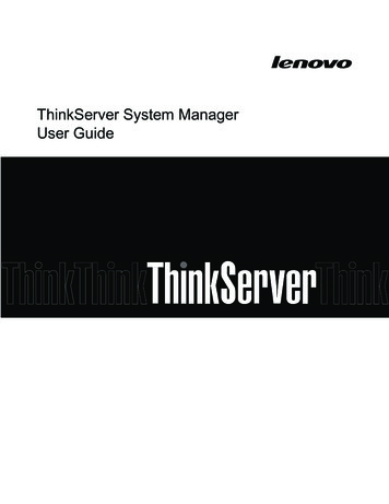 ThinkServer System Manager User Guide