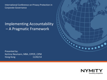 Implementing Accountability A Pragmatic Framework
