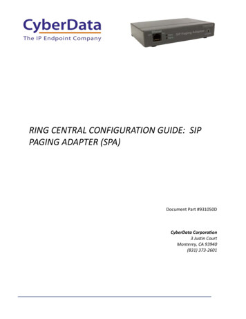 RING CENTRAL CONFIGURATION GUIDE: SIP PAGING 