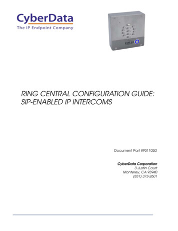 RING CENTRAL CONFIGURATION GUIDE: SIP-ENABLED IP 