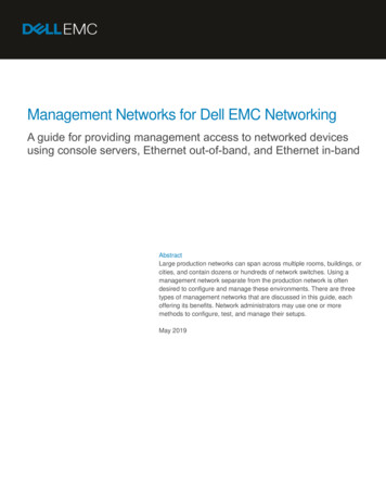 Management Networks For Dell EMC Networking