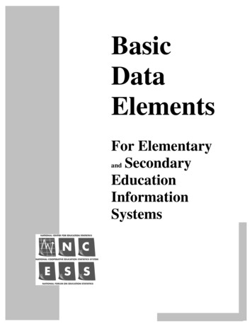 Basic Data Elements - Ed