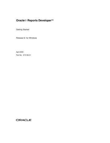 Oracle Reports Developer