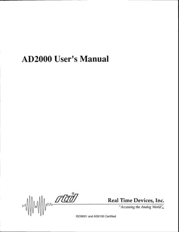 AD2000 User's Manual - RTD