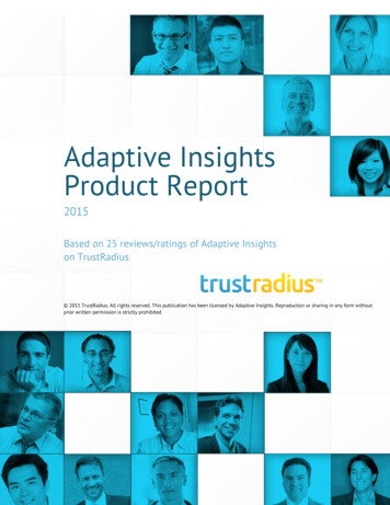 Adaptive Insights Product Report