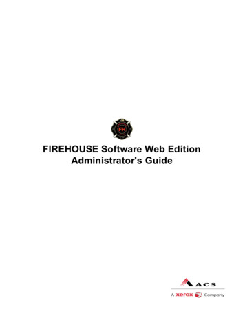 FIREHOUSESoftwareWebEdition Administrator'sGuide