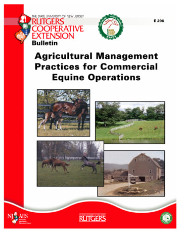 Agricultural Management Practices For . - Rutgers University