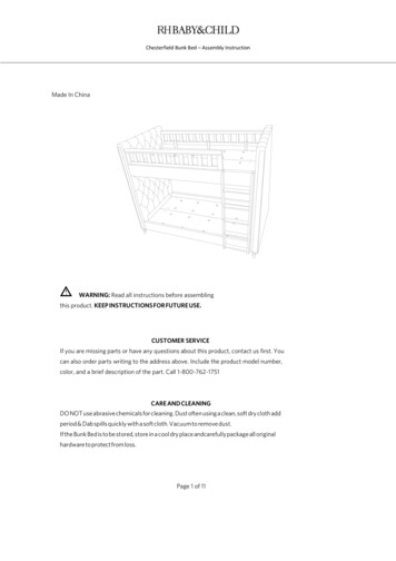 Chesterfield Bunk Bed Assembly Instruction