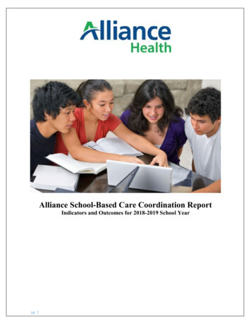 Alliance School-Based Care Coordination Report