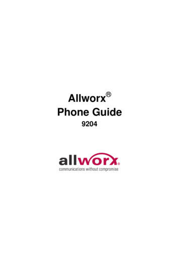 Allworx Phone Guide - Telco Enterprises