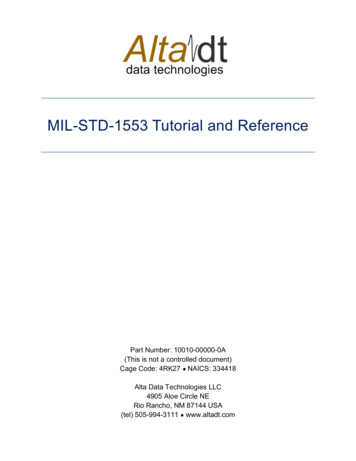 MIL-STD-1553 Tutorial And Reference - Alta DT