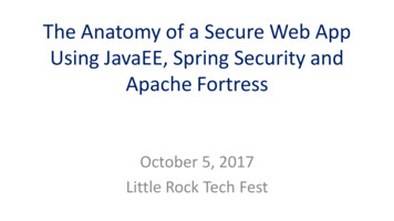 The Anatomy Of A Secure Web App Using JavaEE, Spring .