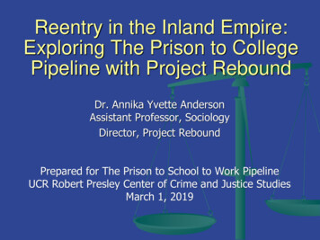 Reentry In The Inland Empire: Exploring The Prison To .