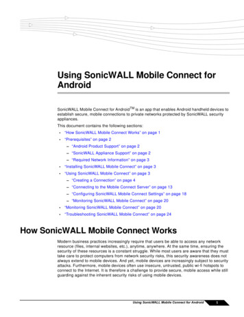 Android Mobile Connect User Guide - SonicWall