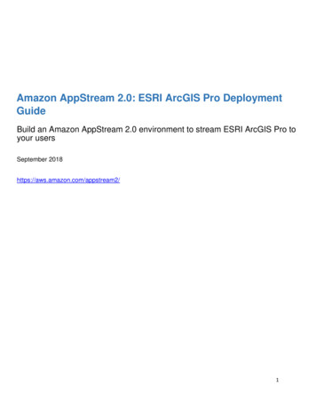 Amazon AppStream 2.0: ESRI ArcGIS Pro Deployment Guide
