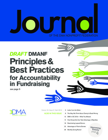 DRAFT DMANF Prnci Pi El S & Best Practices