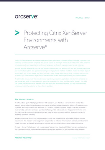 Protecting Citrix XenServer Environments With Arcserve 