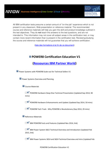 Arrow IBM Power 8 Certification Guide