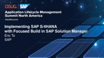 Implementing SAP S/4HANA With Focused Build In SAP .