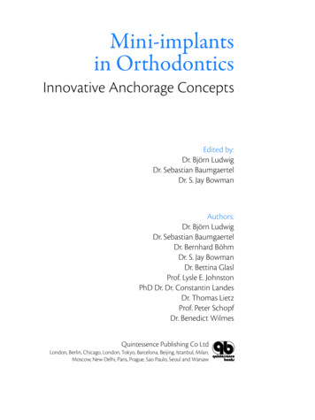 Mini-implants In Orthodontics - Quintpub 