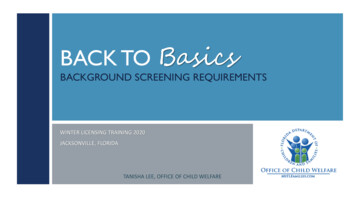 Back To Background Screening Requirements