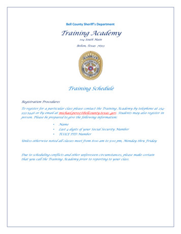 Training Academy - Bell County, TX
